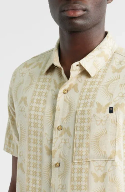 Roark Gonzo Short Sleeve Button-up Shirt In Neutral