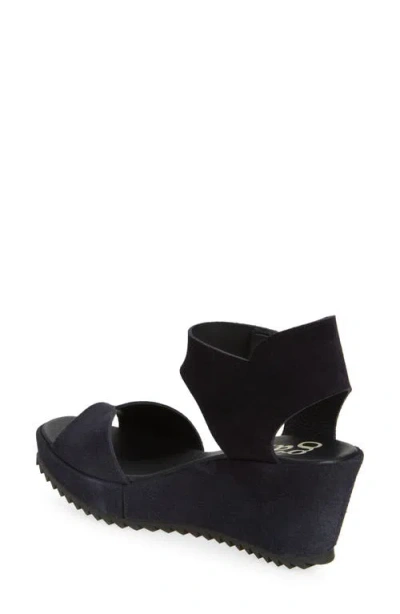 Pedro Garcia Fidelma Wedge Sandal In Blue