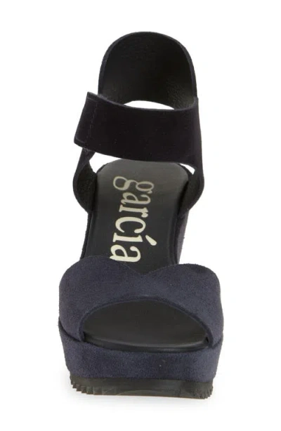 Pedro Garcia Fidelma Wedge Sandal In Blue