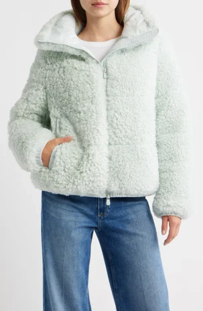 Save The Duck Kennie Water Repellent Faux Shearling Jacket In Blue