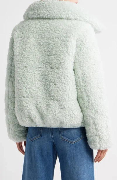 Save The Duck Kennie Water Repellent Faux Shearling Jacket In Blue