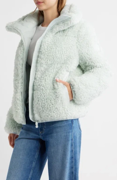 Save The Duck Kennie Water Repellent Faux Shearling Jacket In Blue