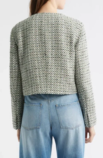 Hugo Boss Boss Tweed Crop Jacket In Multi