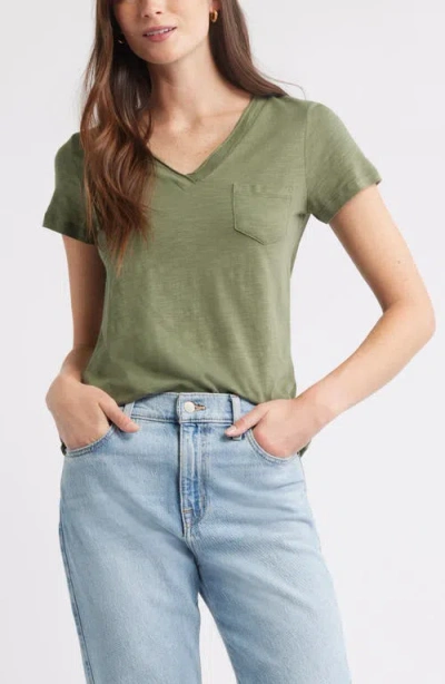 Caslonr Caslon(r) Cotton & Modal V-neck T-shirt