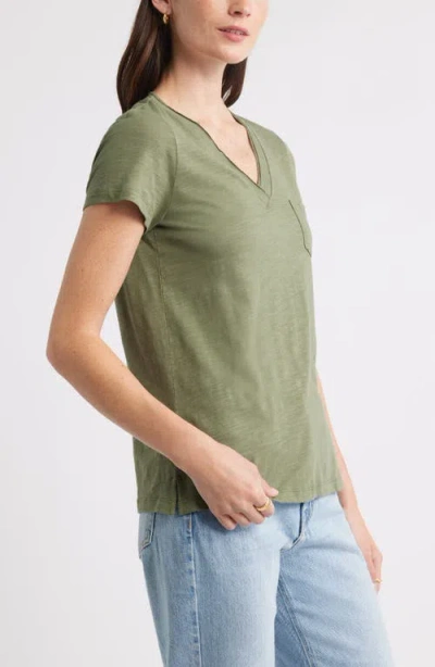 Caslonr Caslon(r) Cotton & Modal V-neck T-shirt