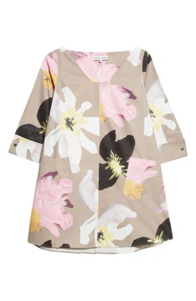 Stine Goya Floral Organic Cotton Poplin Minidress In Multi