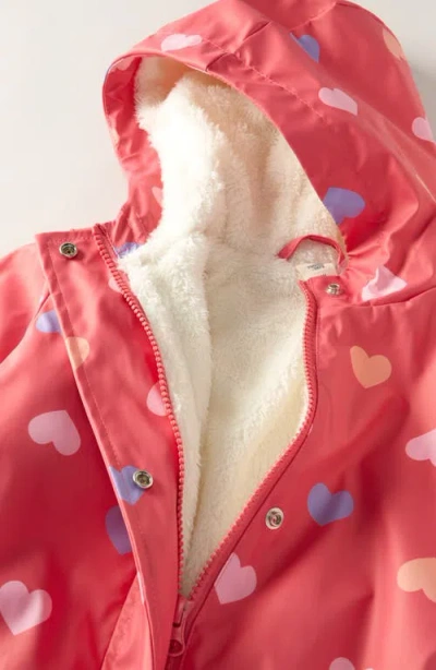Tucker + Tate Heart Print Hooded Puddle Suit In Red