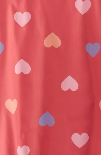 Tucker + Tate Heart Print Hooded Puddle Suit In Red