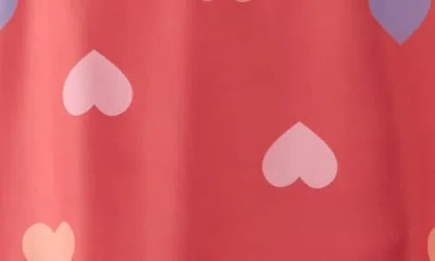 Tucker + Tate Heart Print Hooded Puddle Suit In Red