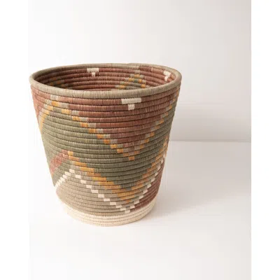 Maadili Collective Wide Zig Zag Bucket Basket