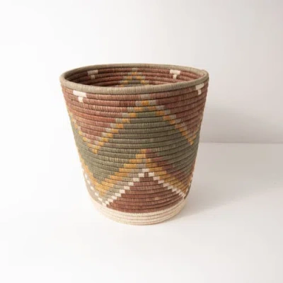 Maadili Collective Wide Zig Zag Bucket Basket