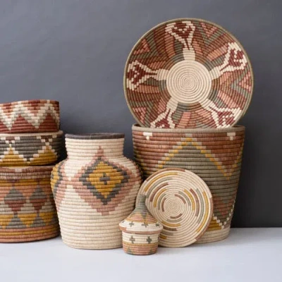 Maadili Collective Wide Zig Zag Bucket Basket
