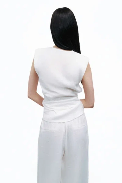 Nocturne Linen Waist Accessory Detailed Blouse