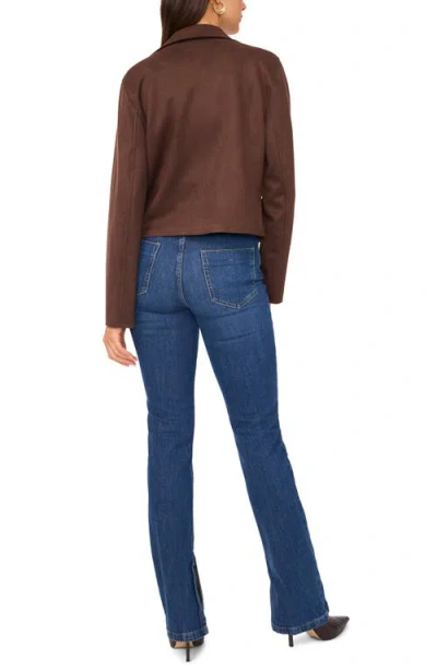 Vince Camuto One-button Faux Suede Jacket In Brown
