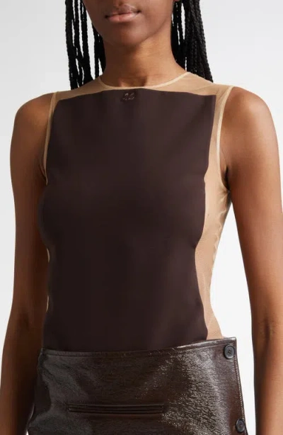 Courrèges Frame Illusion Bodysuit In Multi