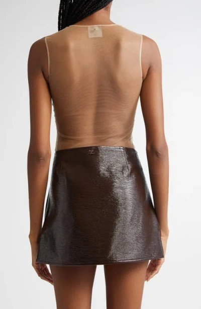 Courrèges Frame Illusion Bodysuit In Multi