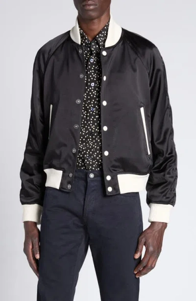 Tom Ford Shiny Satin Bomber Jacket
