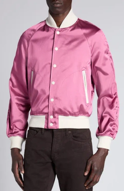 Tom Ford Shiny Satin Bomber Jacket