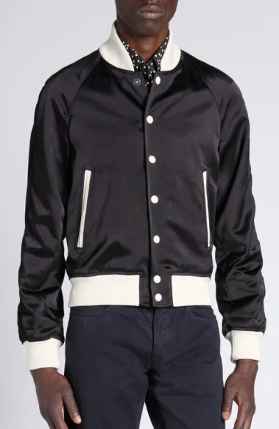 Tom Ford Shiny Satin Bomber Jacket
