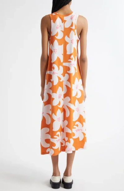 Marimekko Liplatus Villinarisissi Floral Cotton Midi Dress In Multi