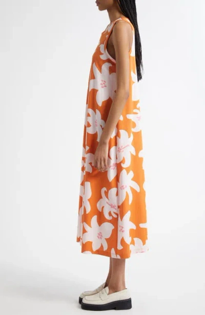 Marimekko Liplatus Villinarisissi Floral Cotton Midi Dress In Multi