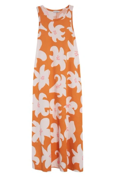 Marimekko Liplatus Villinarisissi Floral Cotton Midi Dress In Multi