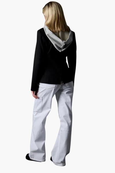 Blue Revival Helen Moto Blazer With Removable Grey Hoodie Insert