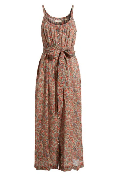 Doen Dôen Nevita Belted Organic Cotton Voile Midi Dress