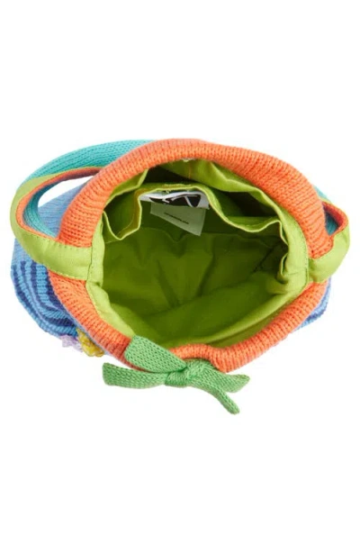 Yanyan Embellished Stripe Cotton Knit Handbag