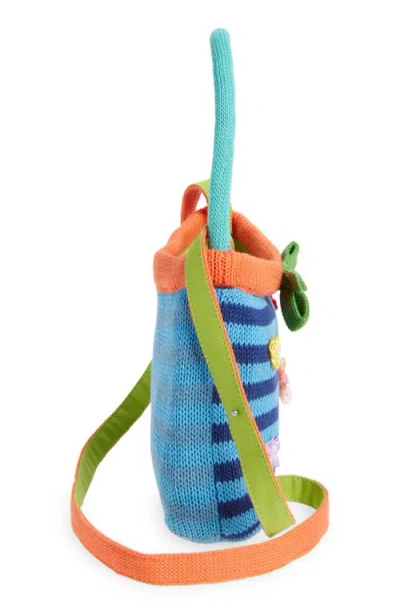 Yanyan Embellished Stripe Cotton Knit Handbag