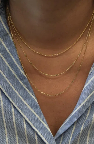 Argento Vivo Sterling Silver Multistrand 18k Gold Plate Sterling Silver Layered Necklace