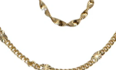 Argento Vivo Sterling Silver Multistrand 18k Gold Plate Sterling Silver Layered Necklace
