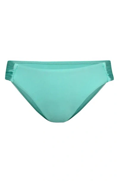 Sunshine 79 Solids Shirred Side Bikini Bottoms In Green