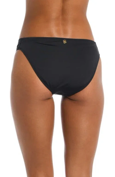 Sunshine 79 Gypset Shirred-side Bikini Bottoms In Black