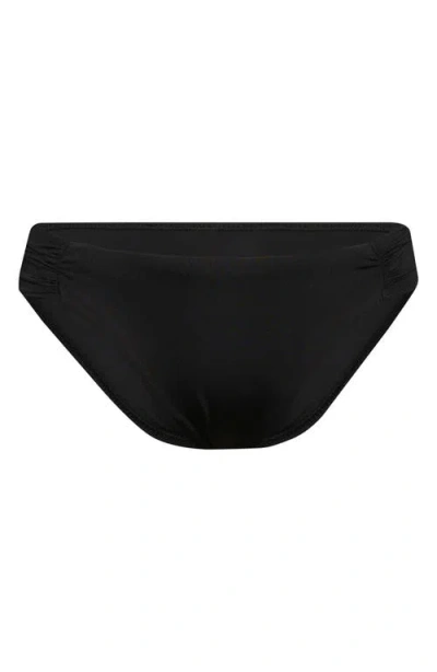 Sunshine 79 Gypset Shirred-side Bikini Bottoms In Black