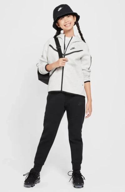 Nike Women's  Sportswear Tech Fleece Girls' Full-zip Hoodie In White