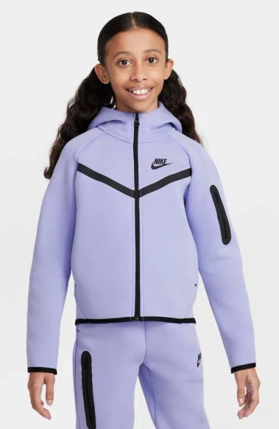 Nike Women's  Sportswear Tech Fleece Girls' Full-zip Hoodie In Purple