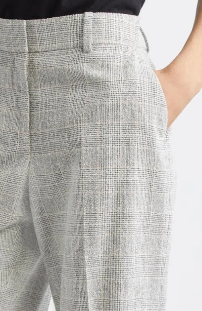 Lafayette 148 New York Sullivan Glen Plaid Wool Blend Bouclé Wide Leg Pants
