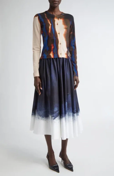 Jason Wu Collection Brushed Stretch Cotton Canvas Circle Skirt