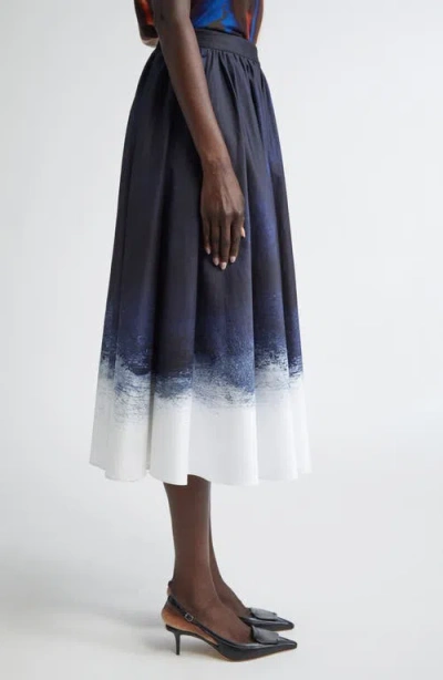 Jason Wu Collection Brushed Stretch Cotton Canvas Circle Skirt