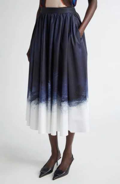 Jason Wu Collection Brushed Stretch Cotton Canvas Circle Skirt
