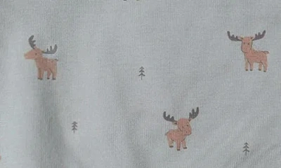 Quincy Mae Moose Print Stretch Cotton Bodysuit In Gray