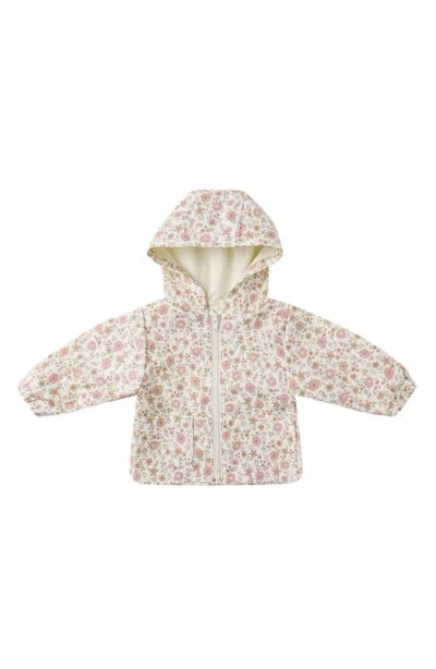 Quincy Mae Bloom Hooded Raincoat In Neutral