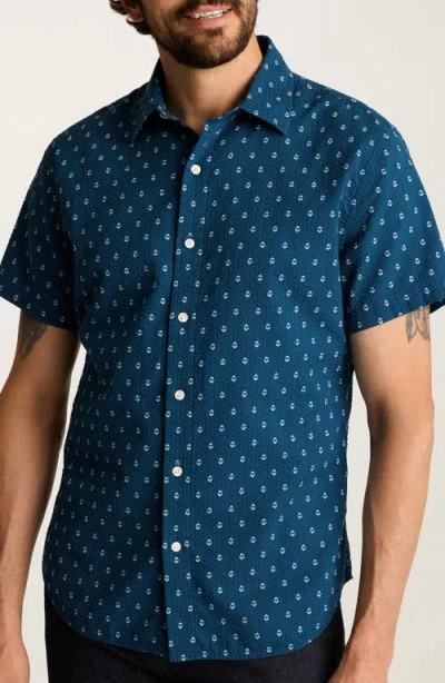 Bonobos Riviera Point Collar Seersucker Button-up Shirt In Blue