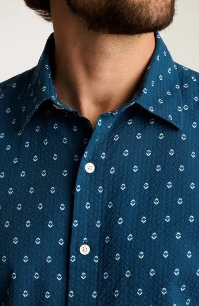 Bonobos Riviera Point Collar Seersucker Button-up Shirt In Blue