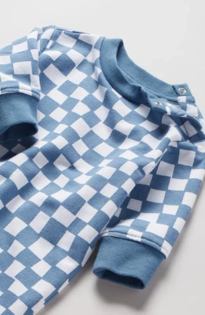 Tucker + Tate Puppy Pals Fleece Sweatshirt Romper In Blue