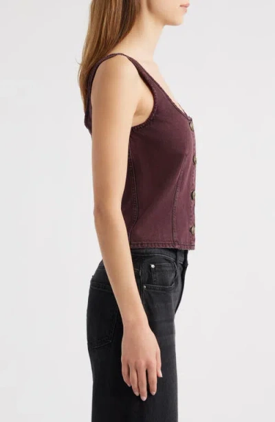 Rag & Bone Poppy Button-front Denim Tank Top