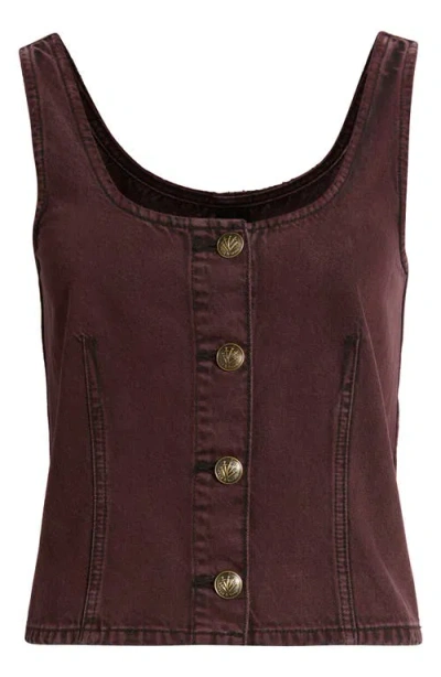 Rag & Bone Poppy Button-front Denim Tank Top