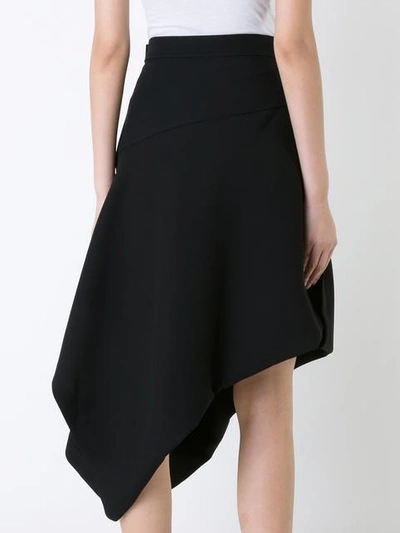 Shop Jw Anderson Layered Asymmetric Skirt In Black