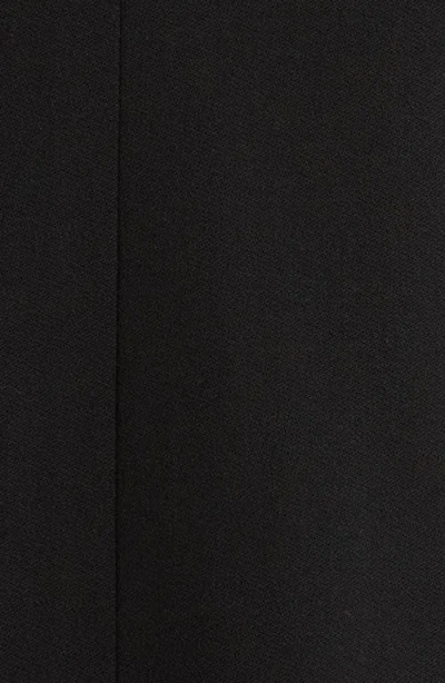 Ralph Lauren Lauren  Double Breasted Stretch Wool Crepe Blazer In Black